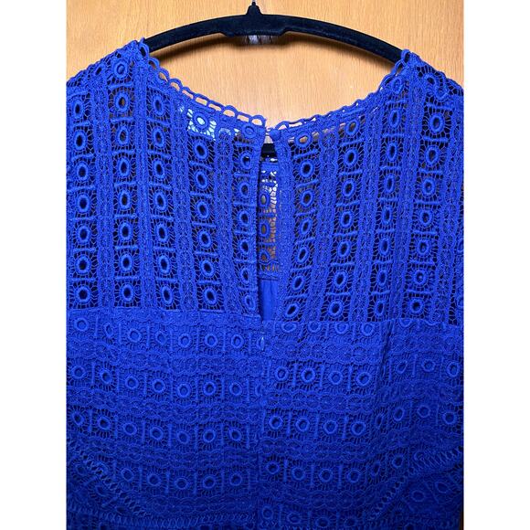 Boden Royal Blue Lace Dress - Women's Size 16 - Cotton - Picture 5 of 16